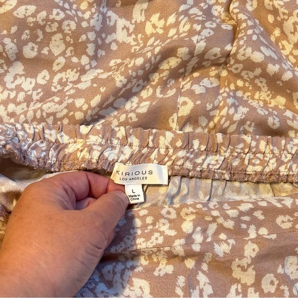 Kirious‎ Cheetah Print Wrap Tie Skirt With Side Slit Sz L Pink Romantic Delicate - Picture 8 of 10